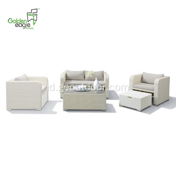 4 pcs aluminium outdoor furniture rotan tahan UV